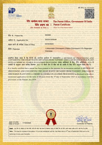 Patent certificate 533484